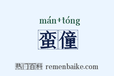 蛮僮是什么意思的图片